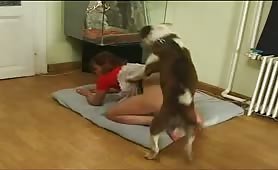 TEEN girl fuck DOG