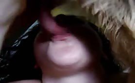 chubby suck dog cock