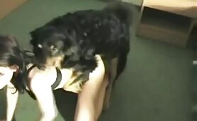 89307 hot girl enjoys her dog