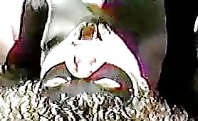 Mary sucks dog cock