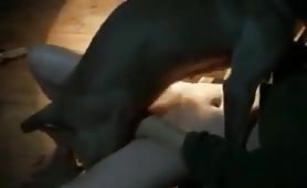 dog and girl hot fuck