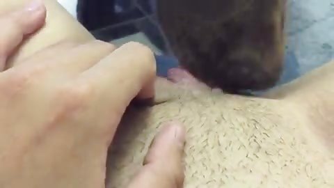 Huge dog licks pussy and a big clit of the nasty and pervert