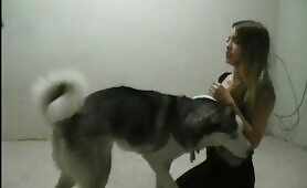 Miss f teasing a horny husky