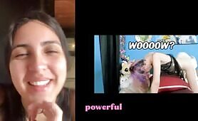 Reactions - cuteish brunette 01 curious